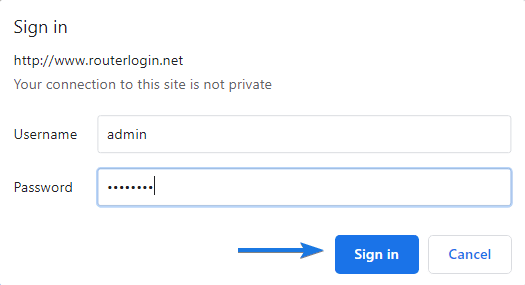 Enter Username and Password