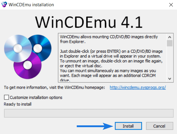 Install WinCDEmu