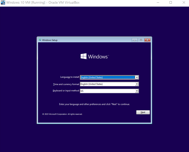 Running Windows 10 in