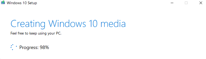 Start Creating Windows 10 media
