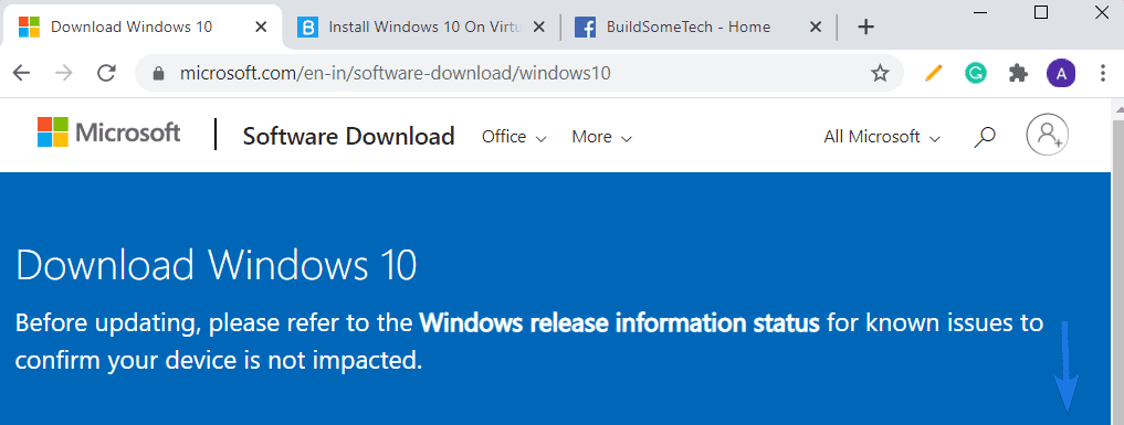 Windows 10 Download Page