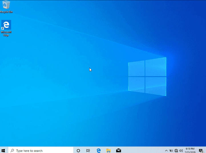 Windows 10 running on a new PC