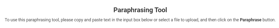 Online Paraphrasing Tool