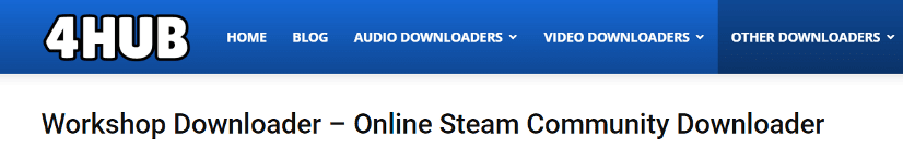 Workshop Downloader Online Steam Community Downloader