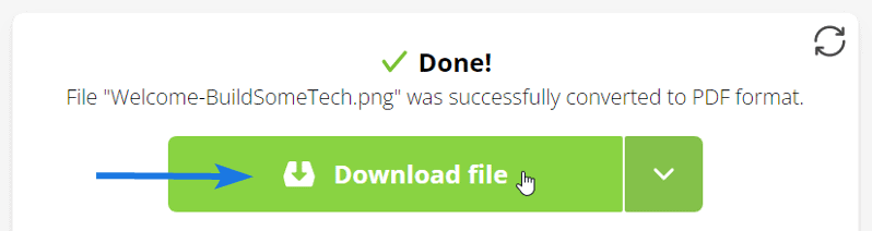 Click on Download file button