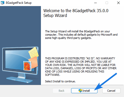 Install 8GadgetPack