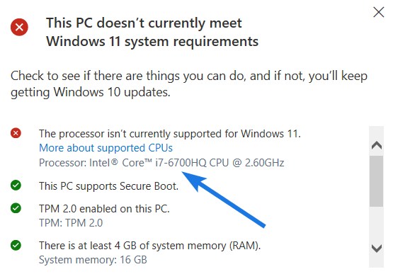 intel i7 6700hq windows 11