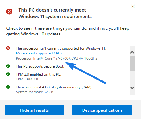 Does Intel Core i7-6700k Support Windows 11?