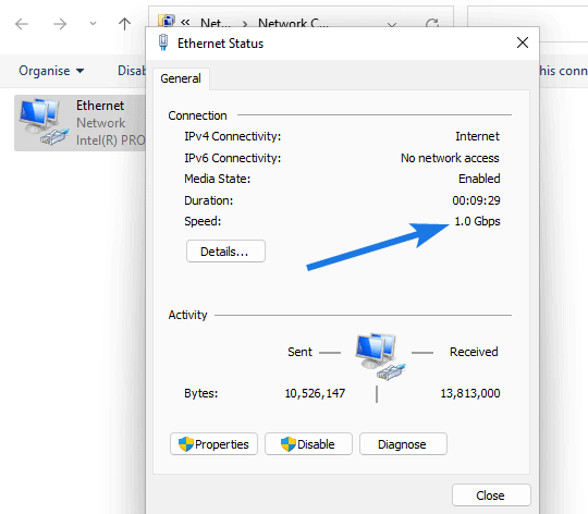 Manually Check Network Speed