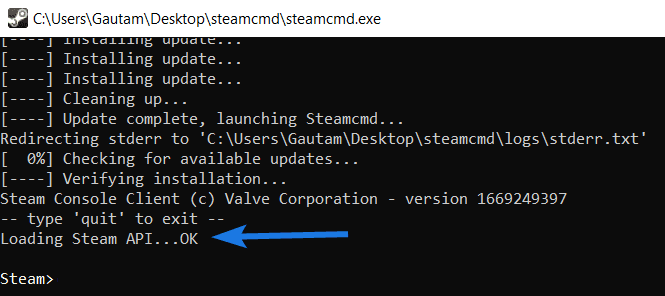 Loading Steam API...OK