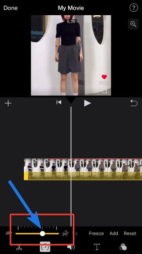 Drag slider to speed up the video