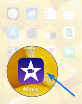 Open iMovie app