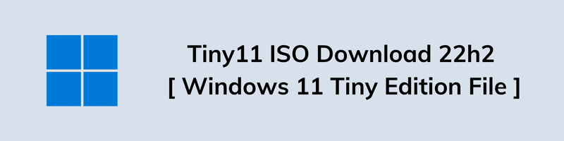 Tiny11 ISO Download 22h2