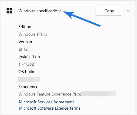 Windows 11 Windows Specifications