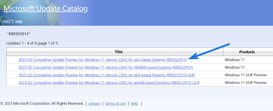 Download KB5022913 Update for Windows 11 22H2