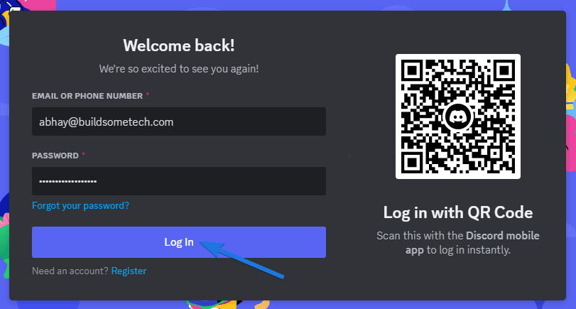 Open Discord App and sign in