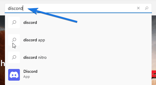 Search for Discord