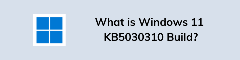 What is Windows 11 KB5030310 Build