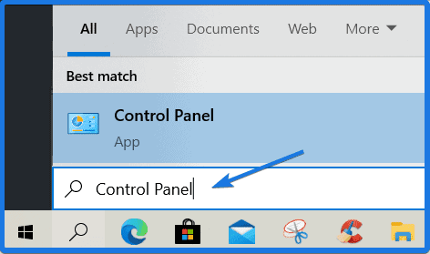 Delete lightingservice App using Control Panel