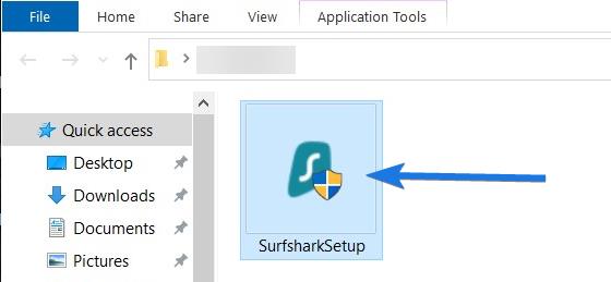 Installer file of surfshark.setup