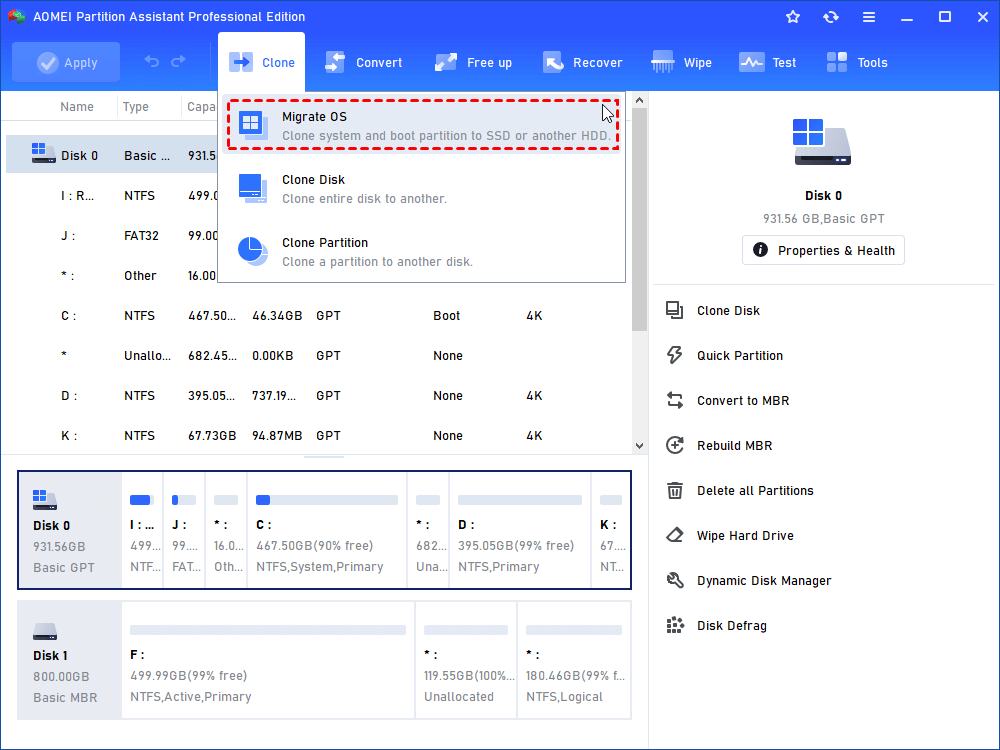 Migrate OS