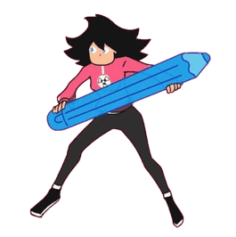 Cartoon Character of a girl with Pencil Cartoon Character of a girl with Pencil